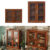 Wooden Storage Cabinet Desktop/Wall Mounted Cupboard Shelf Vintage Display Unit