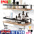 2Pcs Wooden Floating Shelves Wall Mounted Display Storage Shelf With Hooks Home