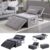 WestWood 4-in-1 Folding Sofa Bed Convertible Recliner Chair Sleeper Lounger Grey