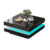 LED Coffee Table Black High Gloss Cocktail 360 Degree Rotation Centre Tea Table