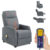 Recliner Chair 6 Points Massage Heating Sofa Fabric Upholstered Armchair Elder