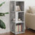 Corner Cabinet Home Bedroom Living Room Office Furniture Book Storage Z1C7