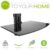 Black Floating Glass Shelf Wall Mount Bracket Stand DVD Sky Console Single One