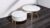 Modern Elegant Round Coffee Table Set with Marble Top, Gold Steel Frame, Storsge