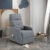 Grey Reclining Massage Sofa Armchair 6 Points Massage Heating Recliner Chair