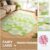 Round Carpet Rug Floral Flocking Fabric Chair Mat Baby Crawling Mat Living Room