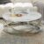 Enrico Round Glass Coffee Table In Diva Marble Effect