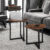 Rustic Set of 2 Side Table Living Room Nested Coffee End Table Nesting Furniture