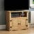 Corona Straight TV Unit Entertainment TV Cabinet Stand Solid Waxed Pine Wooden