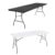 4ft/6ft Trestle Folding Table Indoor Outdoor Garden Plastic Picnic BBQ Catering