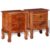 1/2 pcs Nightstands Bedside Table Cabinet with Drawers Solid Acacia Wood vidaXL