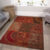 Red Patchwork Rug Warm Terracottta & Red Traditional Rug Small Large Lounge Mats