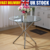 Round Side Table Tempered Glass Top Metal Legs for Dining Living Room Office UK