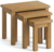 Abbey Oak Nest of 3 Tables / Modern Rustic Occasional Tables