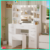 Dressing Table Vanity Set Make up Desk with Dimmable LED Light Mirror 5 Drawers