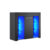 Black Display Cabinet High Gloss Sideboards with RGB LED Lights Storage Cupboard