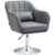 Retro Style Armchair Padded Cushion Lounge Seat Swivel Adjustable Height Grey