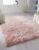 DAZZLE SHIMMER  BLUSH SOFT PINK SILKY  PILE GLAMOUR SHAGGY RUG