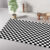 Black 80*160Cm Checkerboard Checkerboard Carpet Living Room Bedroom Modern Mi UK