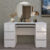 NEW White Dressing Table High Gloss Vanity Makeup Desk 6 Drawers Storage Bedroom