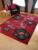 Black Red Flower Rug Mat Hallway Runner Large Small Easy Cleaned Cheap UK