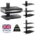 1/2/3 Tiers Wall Mounted Black Tempered Glass Floating Shelf for DVD Console .