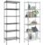 6 Tier Metal Storage Rack Shelving Wire Shelf Kitchen Office Stand Unit 160cm UK