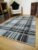 New Grey Silver Tartan Design Modern Small Large Thick Soft Floor Mat Rugs