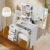 White Dressing Table with LED Lights Mirror 4 Drawers Stool Vanity Make up Desk