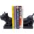 Black Sausage Dog Set Bookends Book Stand