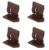 4 pcs x Shelf Support Plug in for Glass Shelves, Ø 5 mm Holes 282.33.105 Hafele