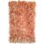 Fluffy Fireside/bedroom Rag Rug Shaggy Recycled Pink & Orange