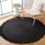 Ripaz Jute Rug Hand Woven Black Dye Round Area Rug for Home Decor