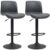 HOMCOM Retro Barstools Set of 2 PU Leather Adjustable Height Swivel Bar Chairs