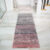 Cosy Blush Pink Shaggy Rugs Soft Non Shed Striped Long Narrow Hallway Runner Rug