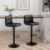 2 X Black Bar Stools, Chicago,   Faux Leather, swivel, height adjustable