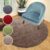 Soft Fluffy Round Shaggy Area Rugs Circular Carpet Living Room Bedroom Deep Pile