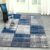 New Navy Grey Silver Modern Small Large Thick Soft Floor Mat Rugs Runner