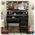 Dressing Table Vanity Makeup Desk With 3 Color LED lights Mirror And 5 Drawers