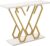 Gold Faux Marble Console Table with Anti-Tipping Device, 100cm Geometric Frame