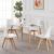 Wooden Dining Table and Chairs Set  4 Tulip Dining Padded Kitchen Room Furniture