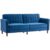 HOMCOM Sofa Velvet-Touch Tufted Couch Compact Loveseat Sleeper Sofa Bed, Blue