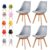 Set of 1/2/4 Dining Chairs Designer Chairs Wooden Home Office Commercial EVA