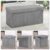 OTTOMAN STORAGE BOX Ribbed Foldable Toybox Folding Pouffe Bench Chair Seat Stool