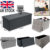 Folding Ottoman Storage Box Seat Stool Linen Home Chair Foot Stool Bench UK