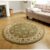 Round – Green High Quality Traditional Classic Oriental Design Durable Area Rugs