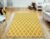 MEDIUM – EXTRA LARGE OCHRE YELLOW MOROCCAN TRELLIS QUATREFOIL NON-SHEDDING RUG