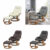 Swivel PU Leather Recliner Chair Adjustable Office Armchair Lounge Sofa Footrest