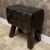 Brown Leather Stool / Footstool Wood Legs Pommel Horse Style Retro Vintage