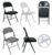 Portable Folding Chair Soft Thick Padded Faux Leather Desk Seat Home Office